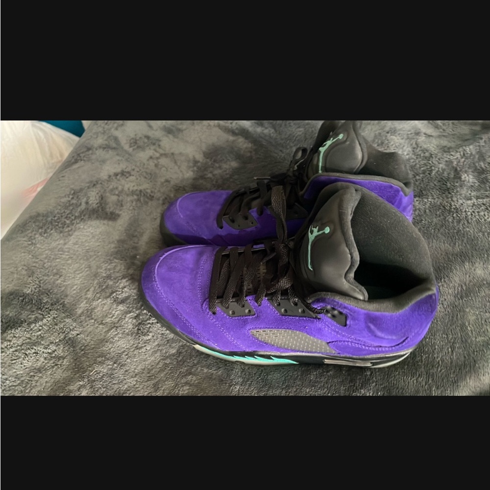 Jordan Purple and Black Sneakers